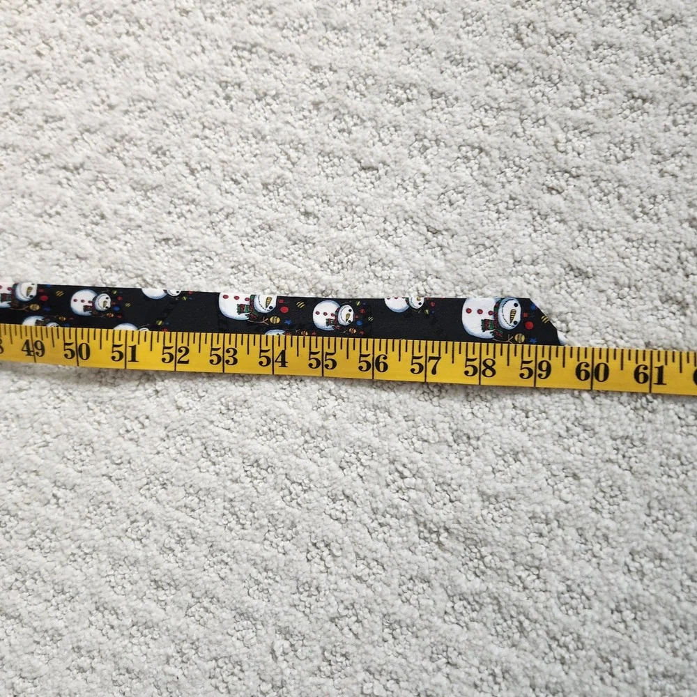 Hallmark‎ Yule Tie Greetings Mens Christmas Snowman tie 59.5in